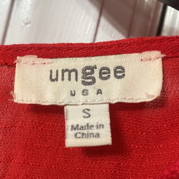 Umgee Frill It Up Lace Yoke Bell Sleeve Dress size S - Picture 5 of 6